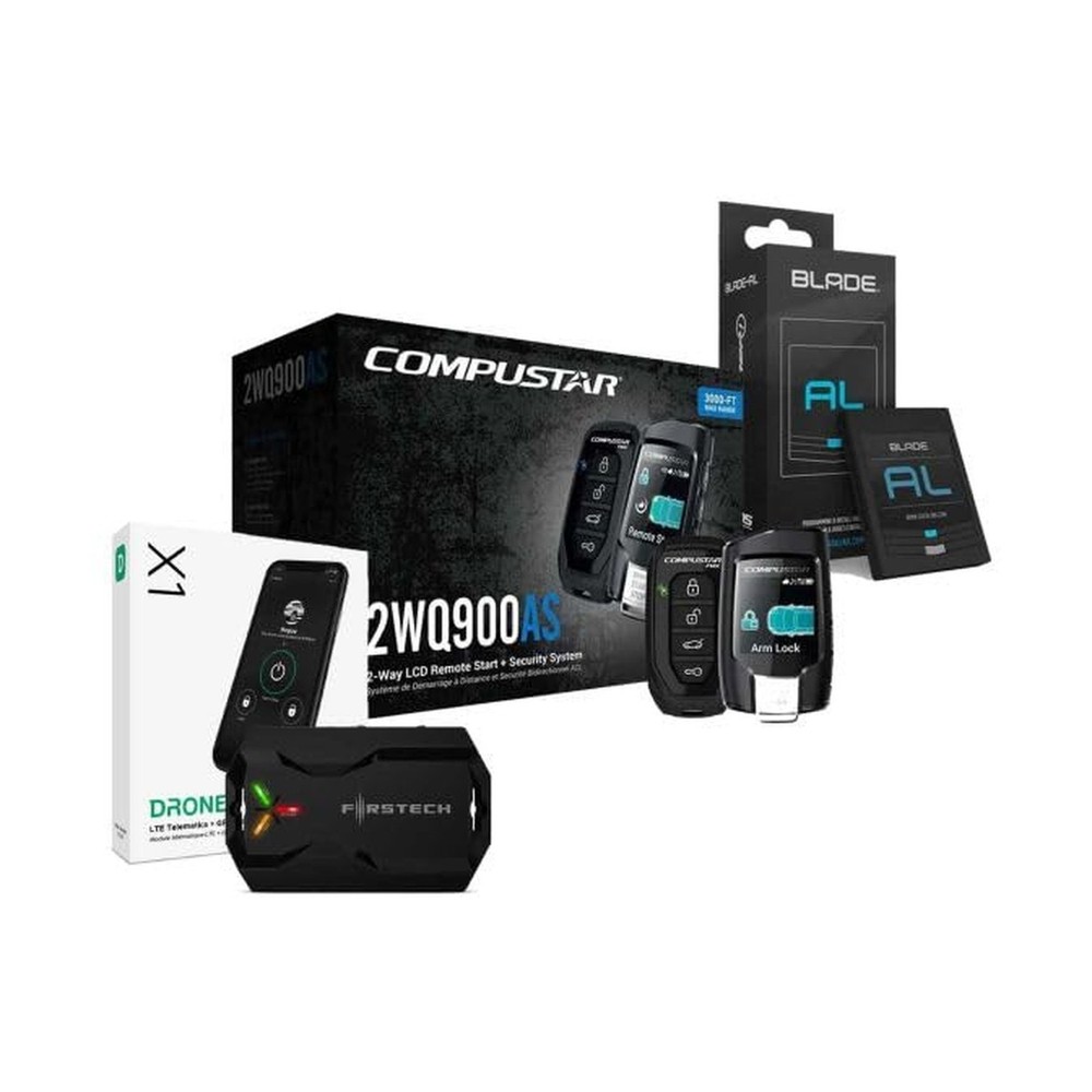 CS2WQ900AS 2-Way 3000-FT Range Remote Start Security Bundled with + (1) Blade...