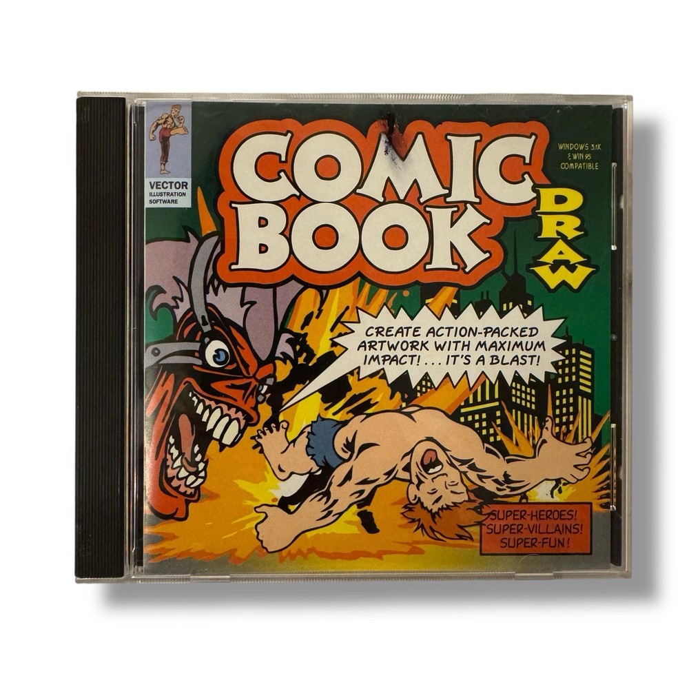 Comic Book Draw Action Figure Creator PC CD Vector Illustration Software Windows
