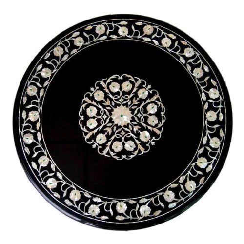 18" Decorative Marble Coffee Table Top Inlay Work Handmade Work