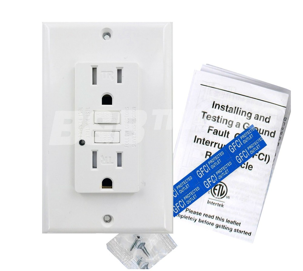 10 Pack GFCI 15AMP Tamper-Resistant Self-Testing Duplex Receptacles New