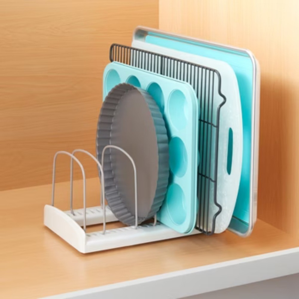 Bakeware Rack: Non-Slip Kitchen Organizer with Multi