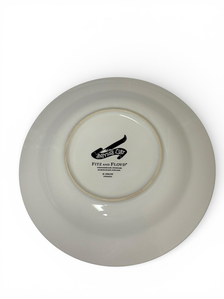 Fitz & Floyd Santa’s List 20pc Christmas Dinnerware Set – Plates & Cups