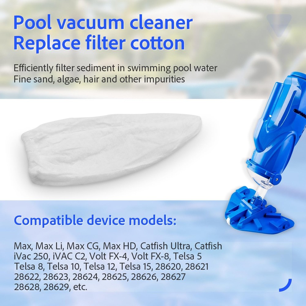Replacement Vacuum Filter Cotton for Pool Blaster (3 Pack) 3 Pack