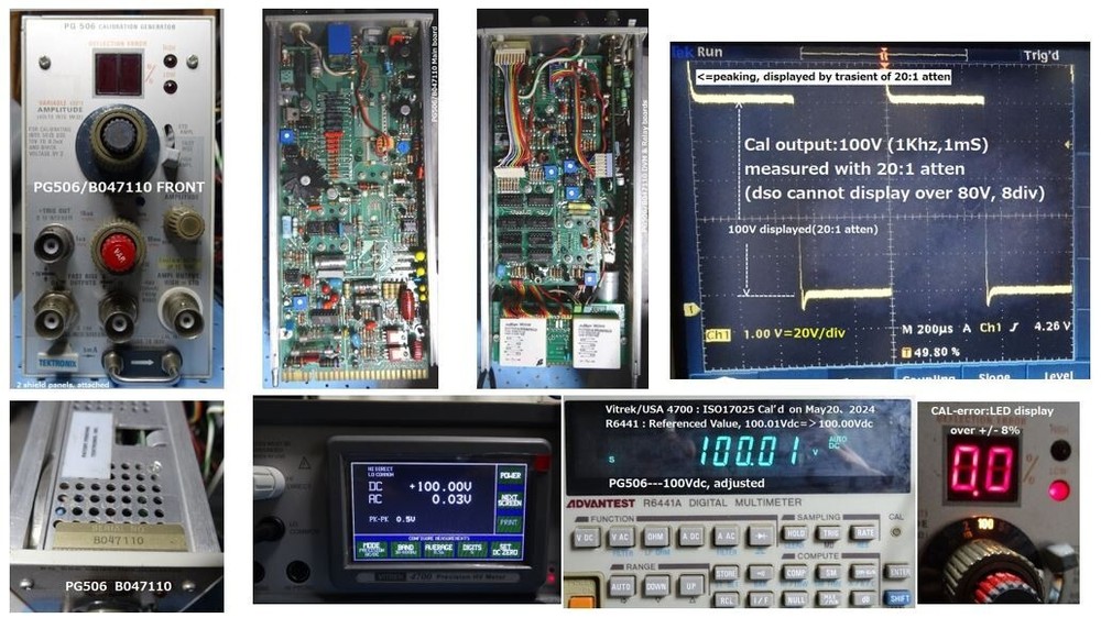 Tektronix PG506 CAL generator(used, full functional, refurbished-cap replaced)