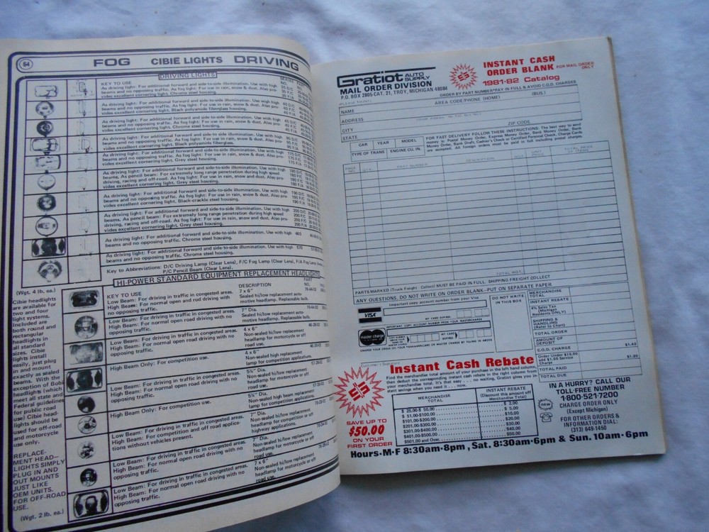 GRATIOT AUTO SUPPLY CATALOG-(1981-82)