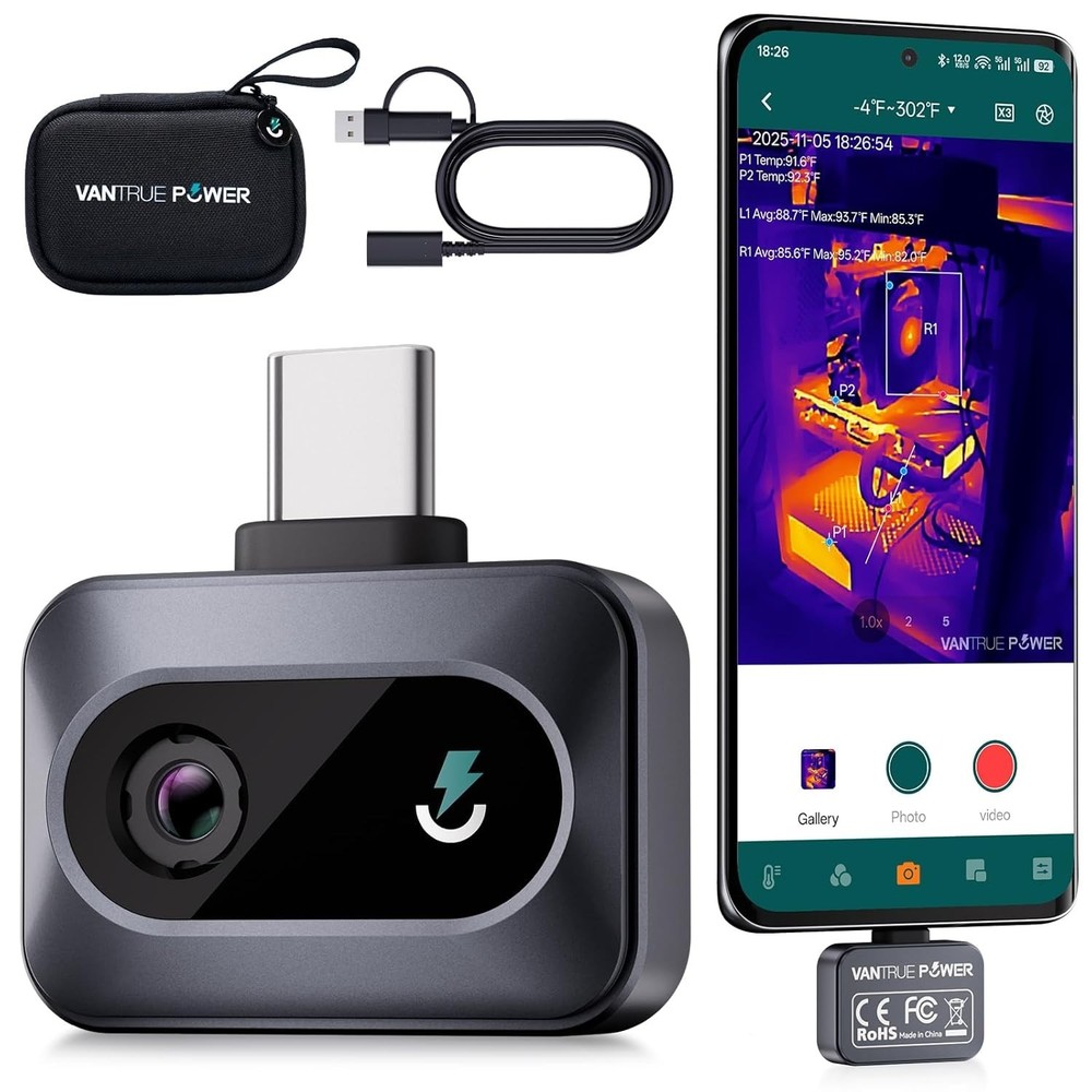 Super Resolution 512×384 Infrared Thermal Camera Android Image Camera
