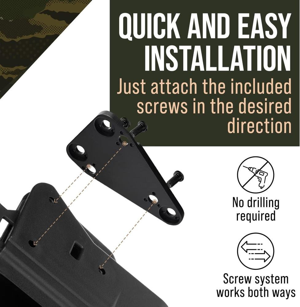 MOLLE Drop Leg Adapter QLS Compatible Alloy Ambidextrous Black