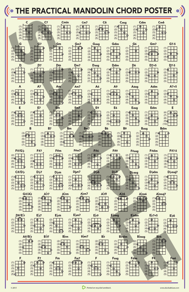 The Practical Mandolin Chord Poster