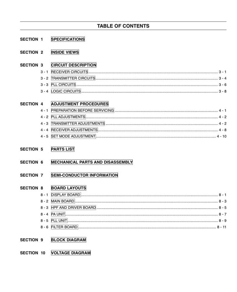 Icom IC-706MKIIG Transceiver SERVICE MANUAL