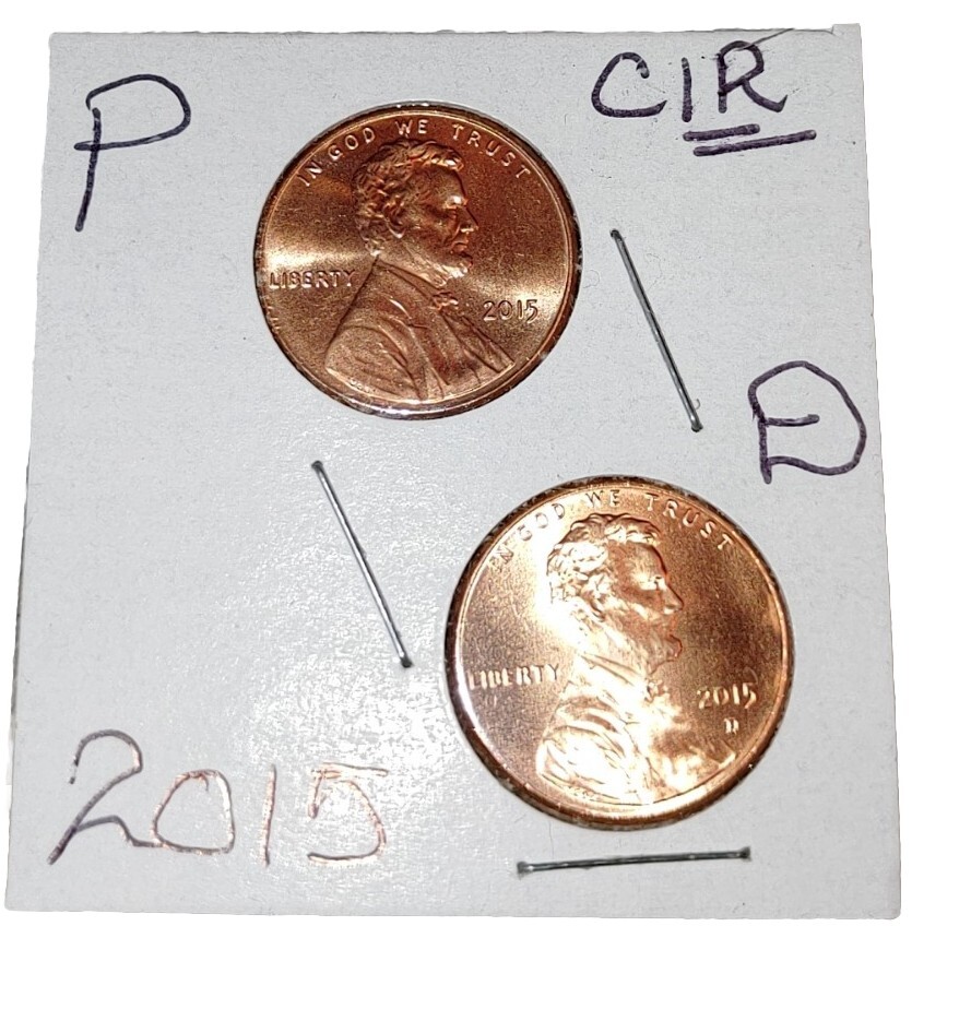 2015 Lincoln Shield Cents P&D, set (2) Cir. poss. errors, luster, Albums, Nice