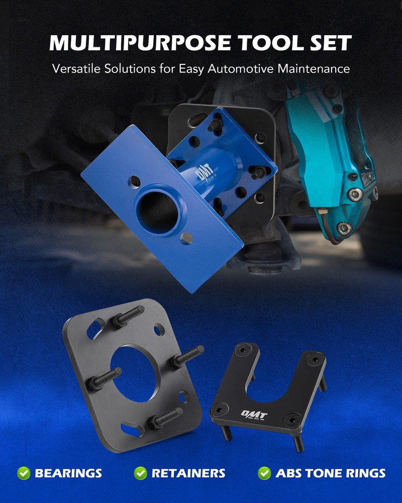 OMT Rear Axle Bearing Puller & Installer Tool Kit with ABS Tone Ring Driver Tool