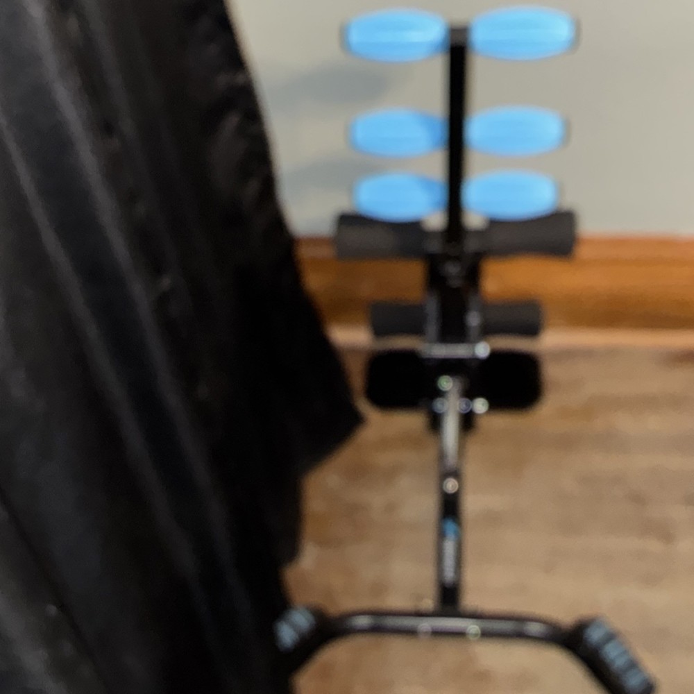 MERACH Crunch Machine Abdominal Exerciser Foam Grip Spring Resistance Black/Blue