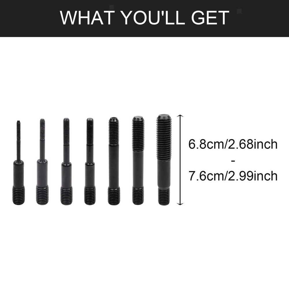 7Pcs Air Hydraulic Rivet Nut Tool Assembly,Rivnut Riveting for Construction