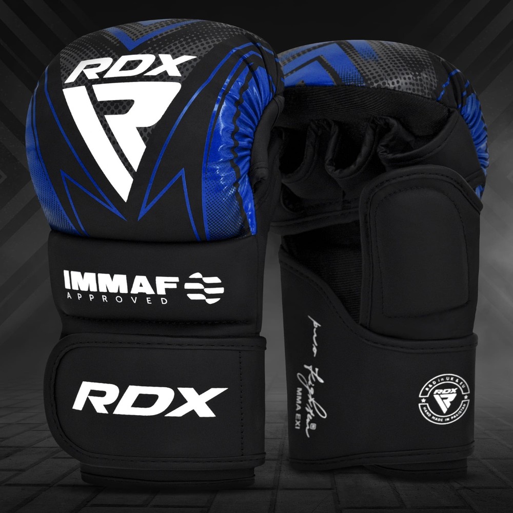 RDX IMMAF Approved Shooter Grappling Gloves Maya Hide Leather