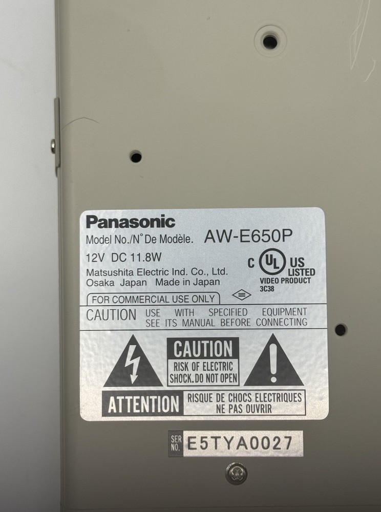 Panasonic AW-E650P Digital 3 CCD IRIS Convertible Camera