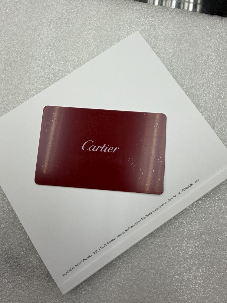Cartier Instruction Manual Booklet