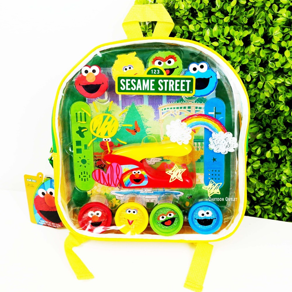 Sesame Street Activity Backpack Dough Ages 3+ Play Time Creative Art Set Pack