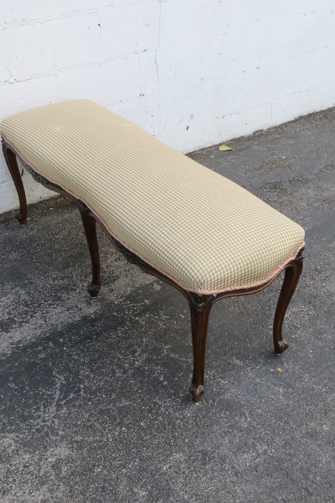 French Long Upholstered Bed End Bench Stool 6296