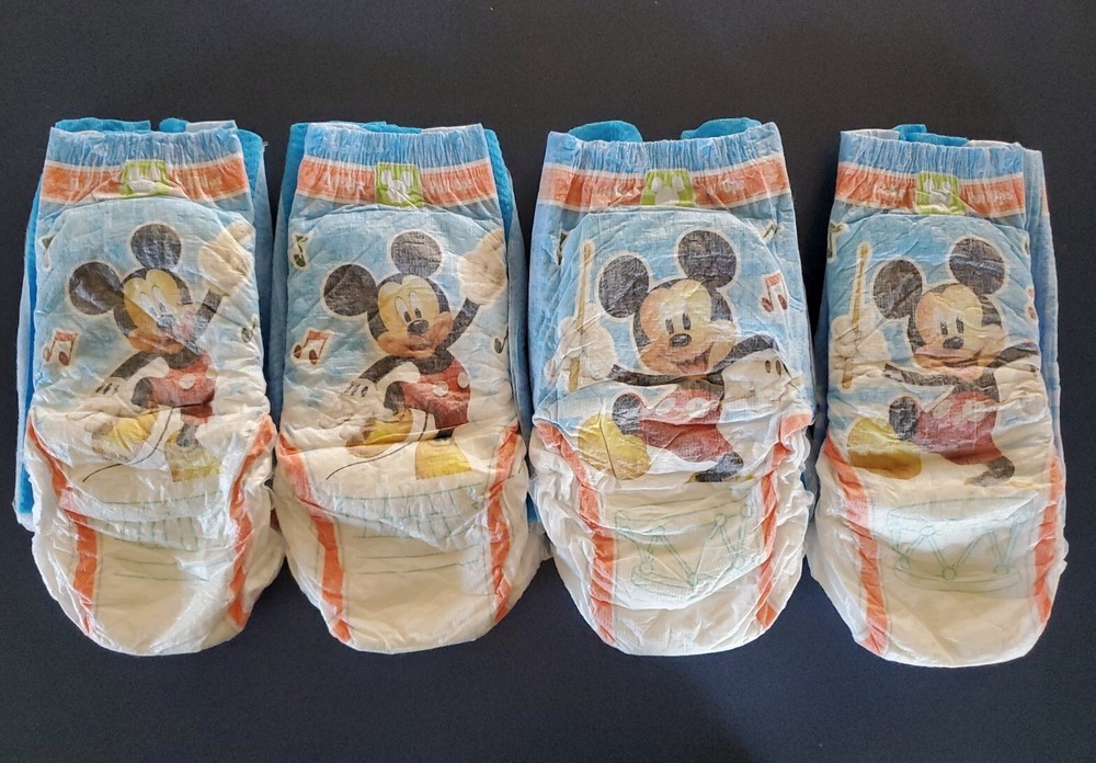 Huggies Pull-ups 4t-5t Mickey Mouse Potty Training Diapers SAMPLE PACK 4 Diapers