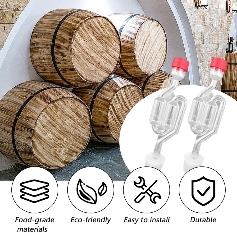 2pcs Fermentation Airlock, Brewing Airlock Plastic, Fermentation Valve Bubble...