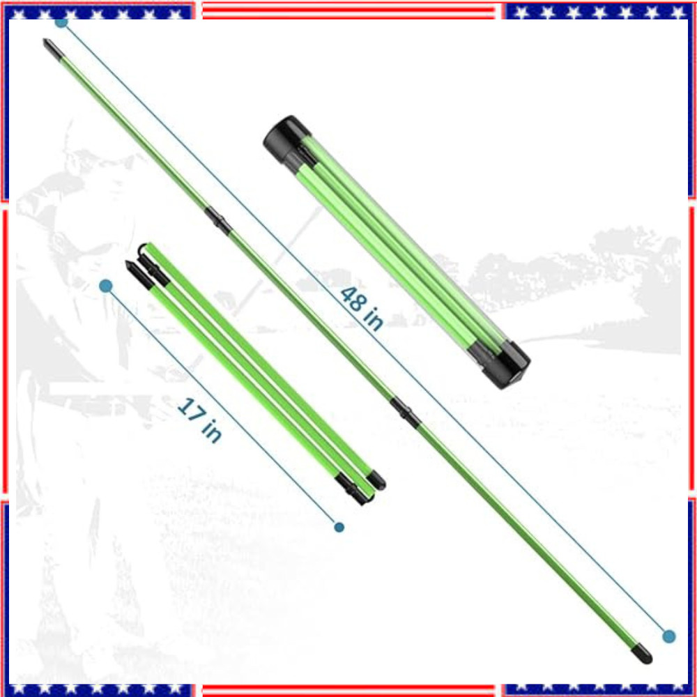 2 Pack Premium Golf Alignment Sticks, 48 Inches Fluorescent Green Golf Training