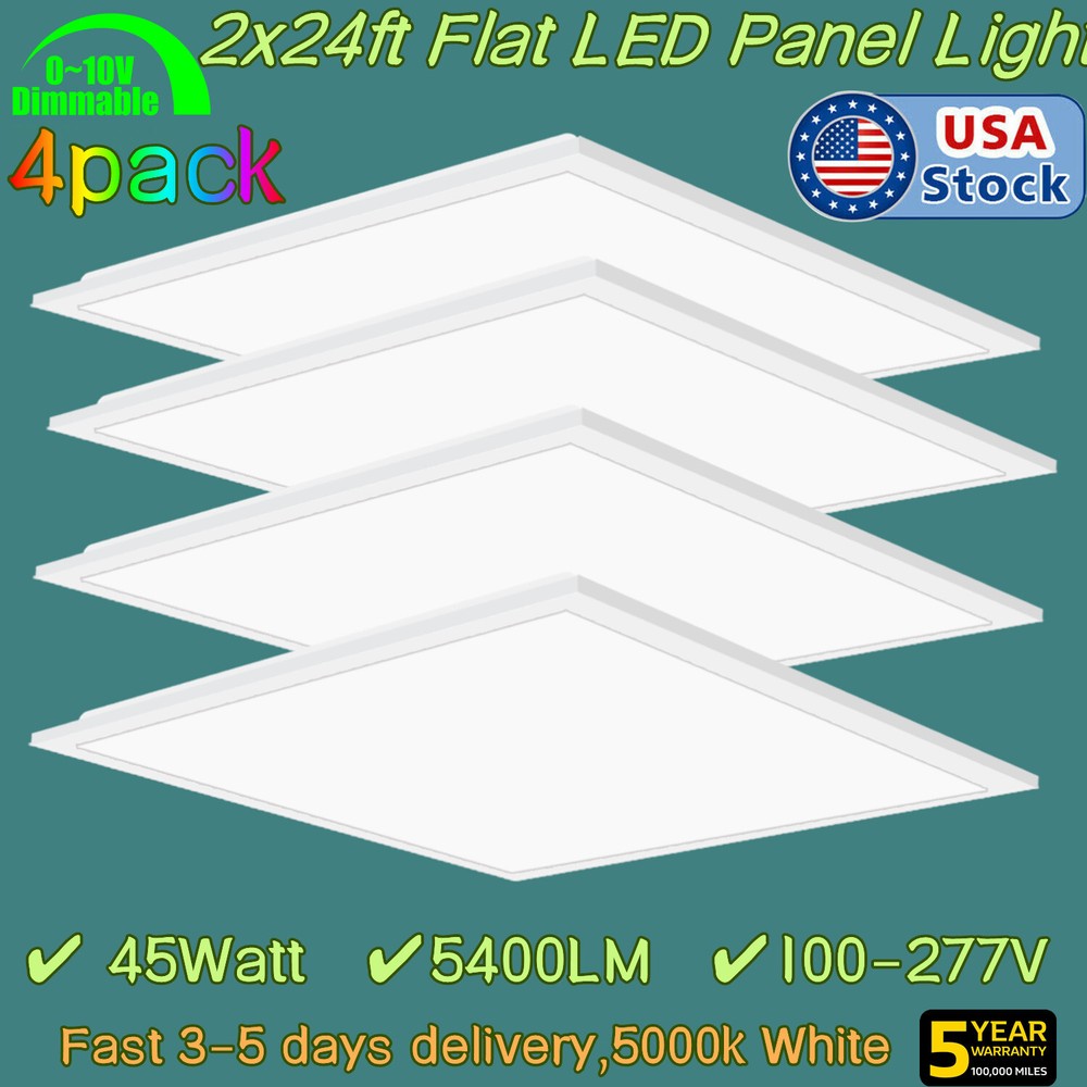 2X2 ft LED Flat Panel Light, 45W with 5400LM, Drop Ceiling Flat LED Lights Panel
