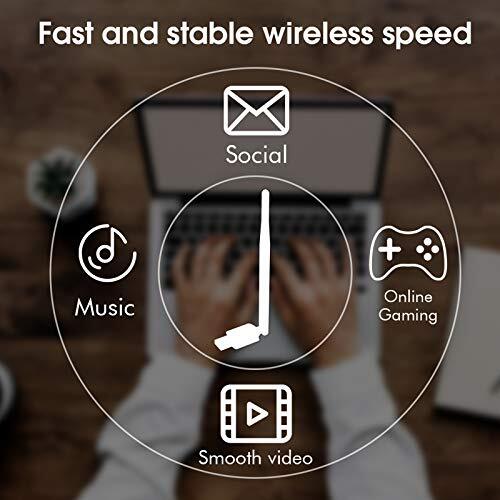 USB WIFI ADAPTER for PC Computer Wireless Network Dongle High Gain Antenna
