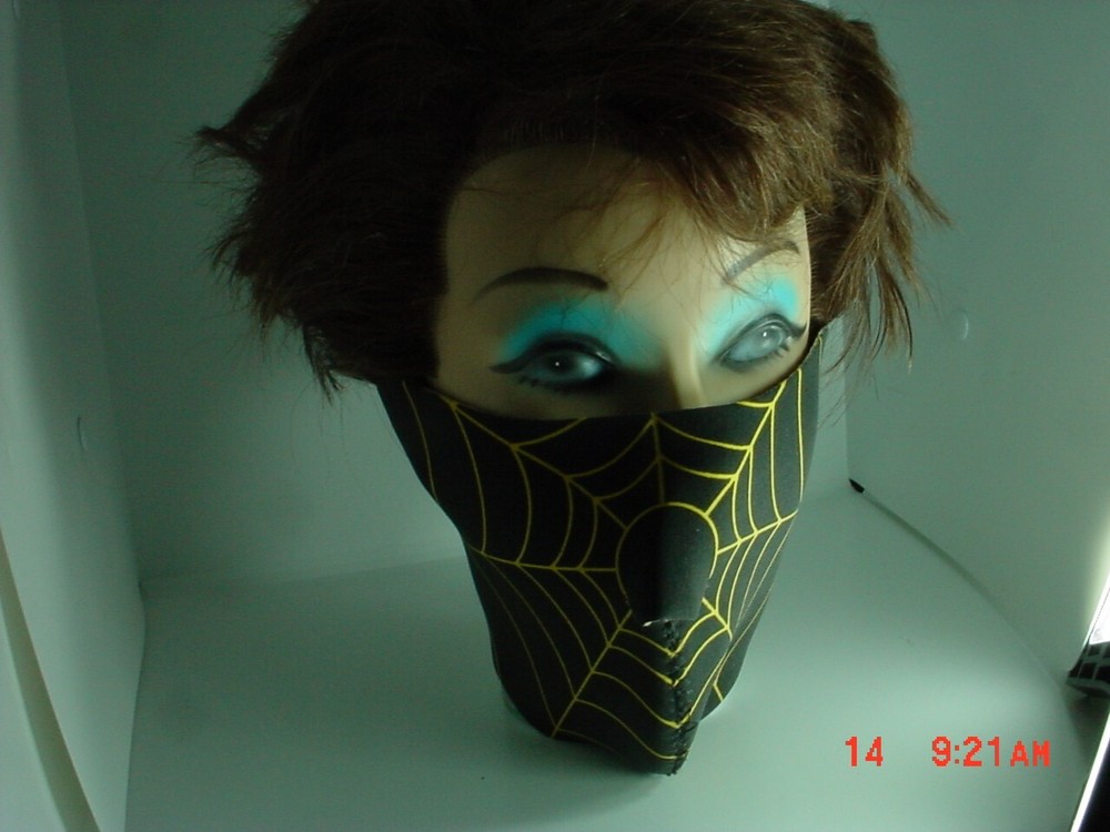Neoprene 1/2 Face Mask   Spider Web