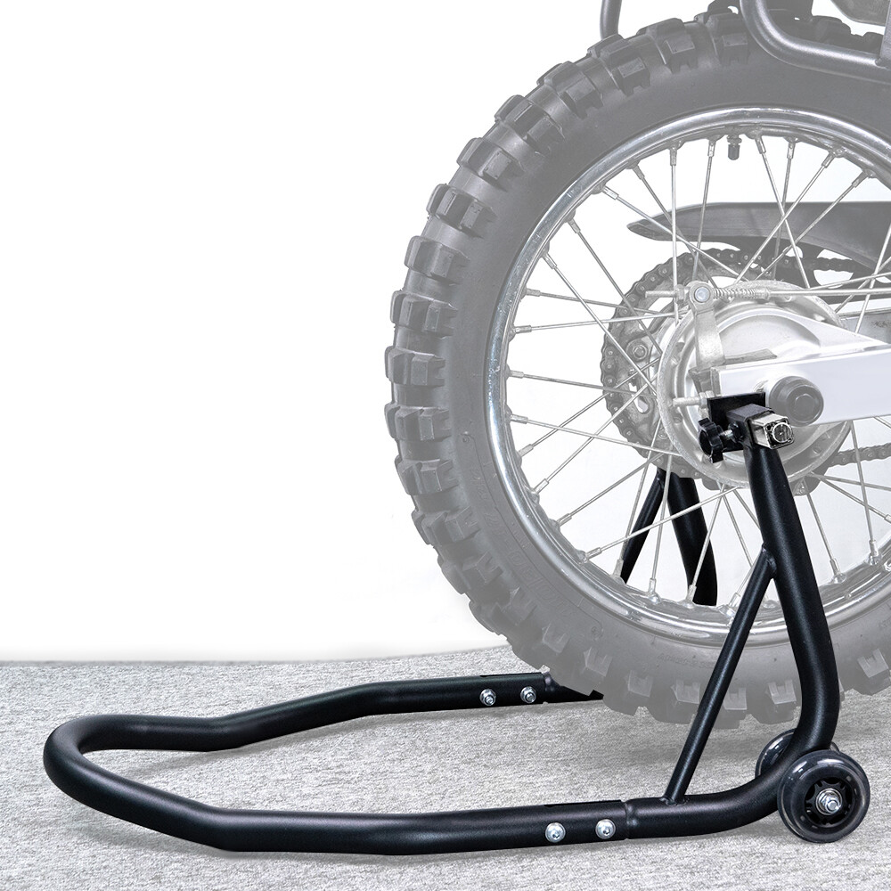 Adjustable Forklift Stand Rear Wheel Lift Swingarm Spool Paddock Stand Black