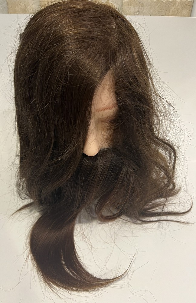 Abe 100% human hair mannequin head