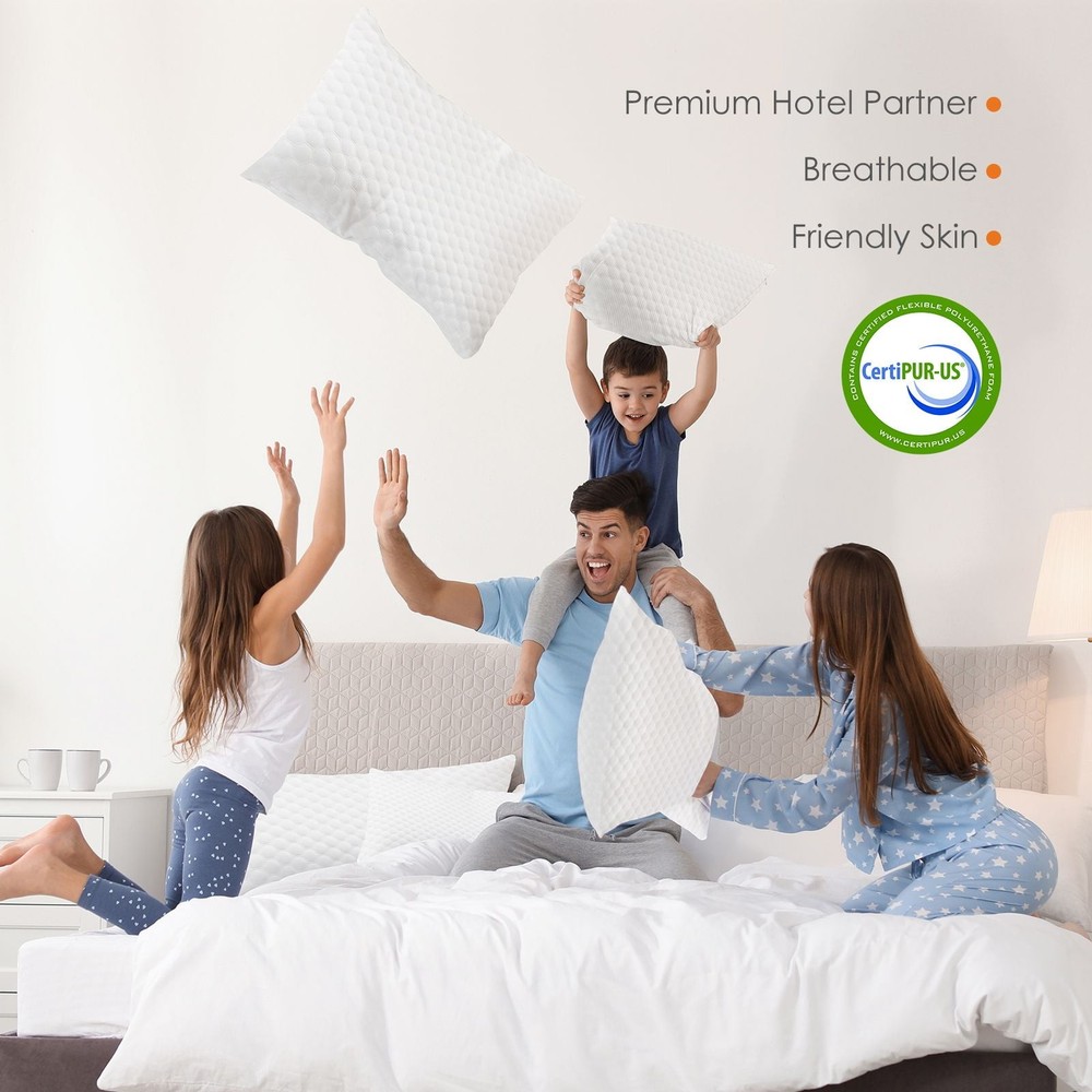 Memory Foam Pillow Standard Size, Soft Comfortable Bed Pillow 1 Pack
