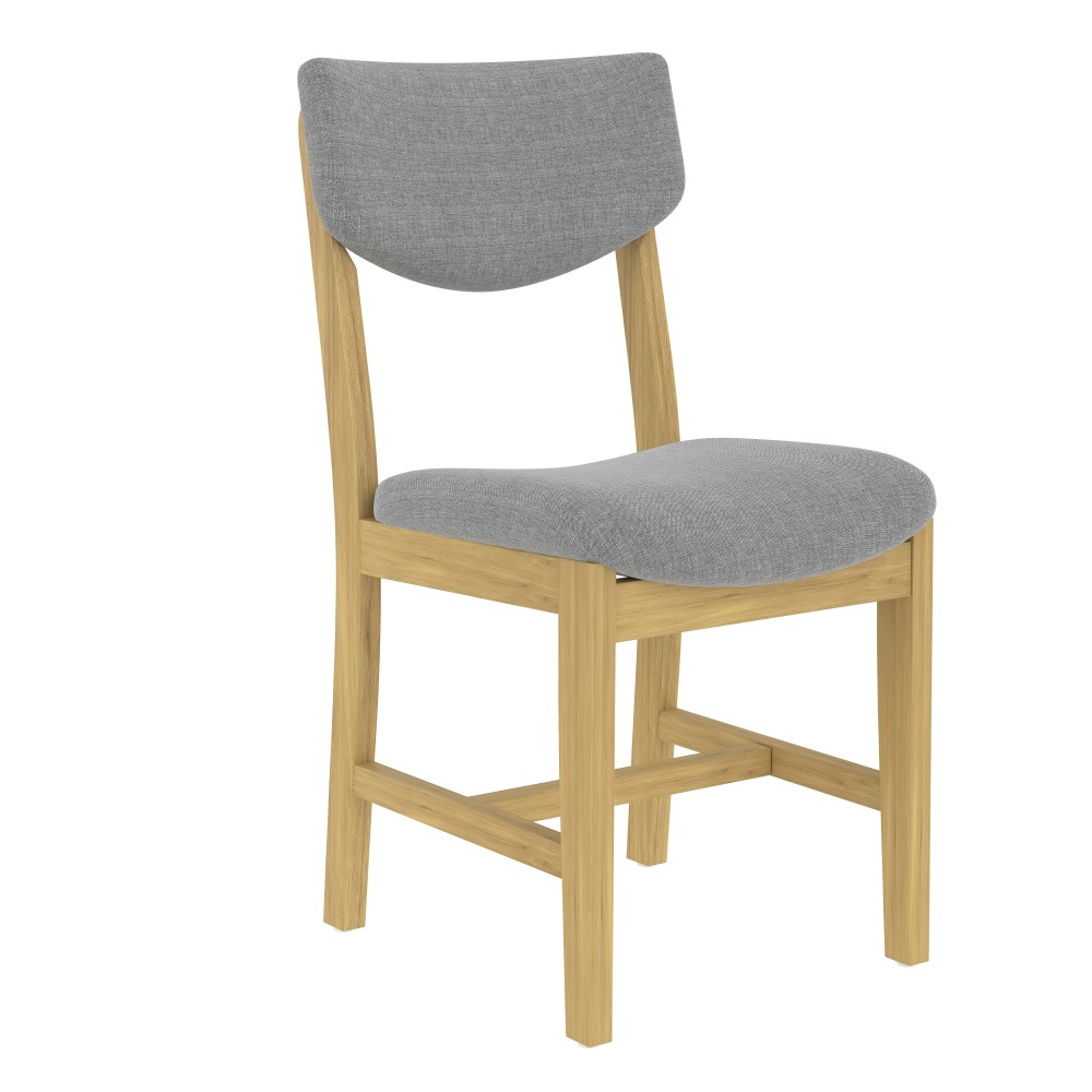 Rustic 5-Piece Dining Set - 1 Solid Wood Table + 4 Upholstered Chairs, Farmhouse