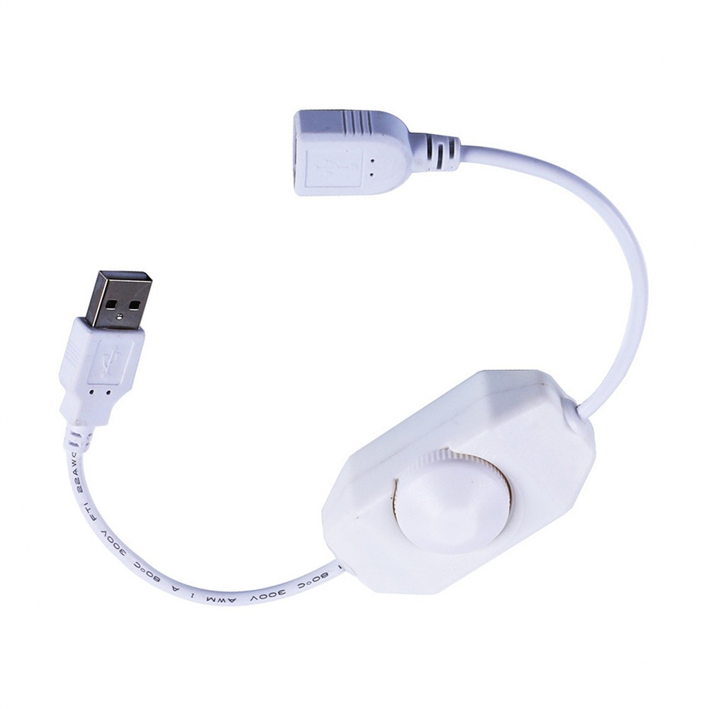 White 5V LED Knob Dimmer Rotary Brightness Controller For LED Strips Lights