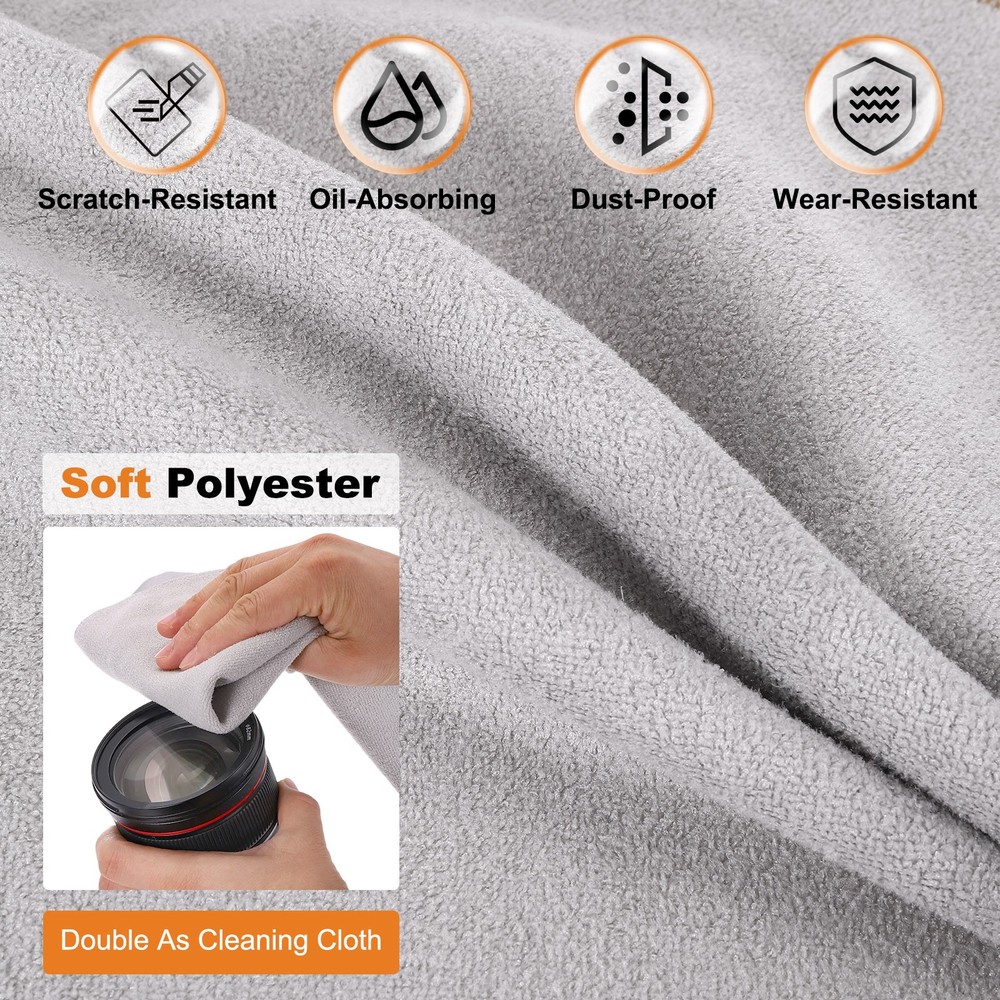 22" x 22" Camera Protective Wrap, Magic Self-Adhesive Cloth, Grey