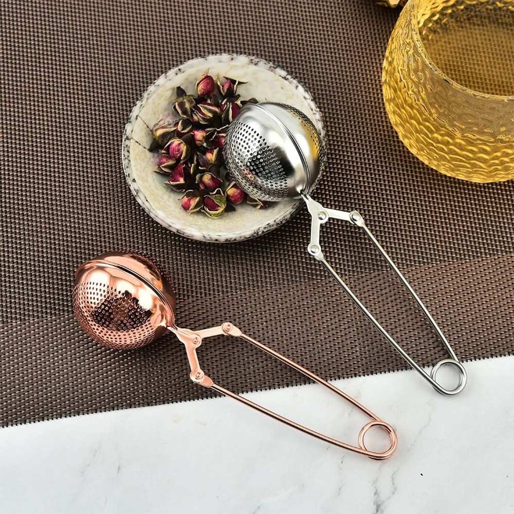 Tea Filter with Long Handle Stainless Steel Reusable Infuser for Coffee Spice
