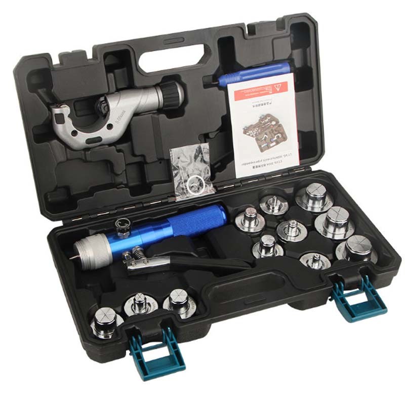 Hydraulic Pipe Expander Copper Pipe Tube Expansion Tool Kit with 11 Modules