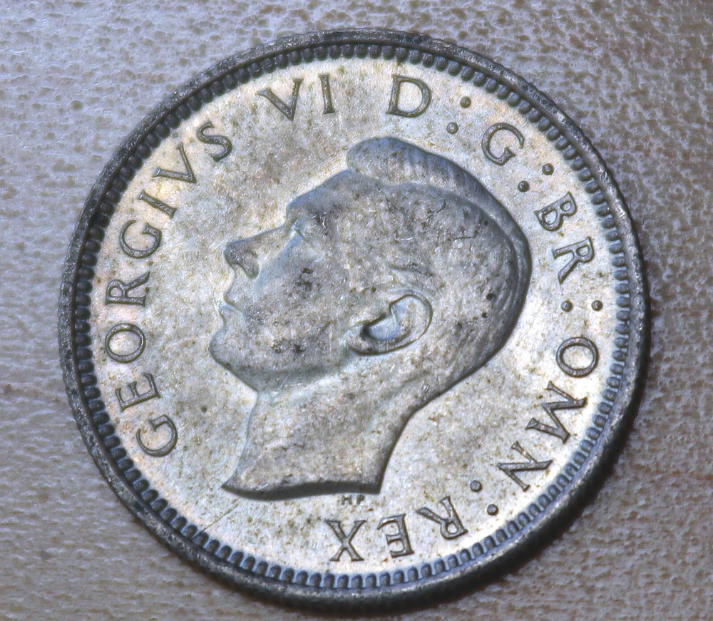 1944 Great Britain 6 Pence Silver