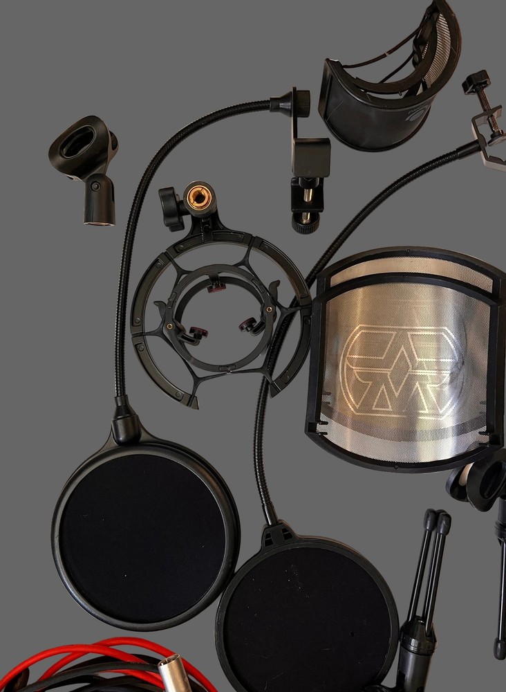 Microphone Accessories Bundle – Pop Filters, Desktop Stands & Cables