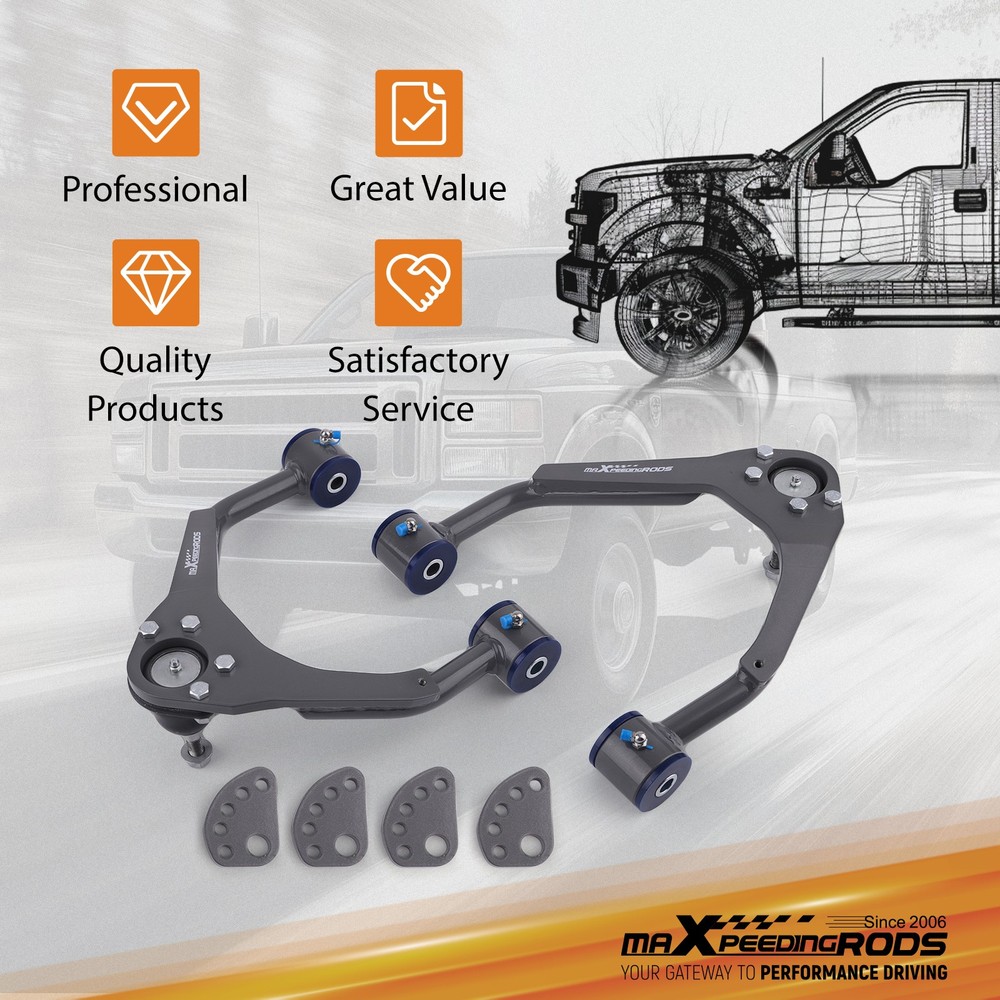 2x Alignment Upper Control Arms Drop Kit for 07-15 Chevy Silverado Sierra 1500