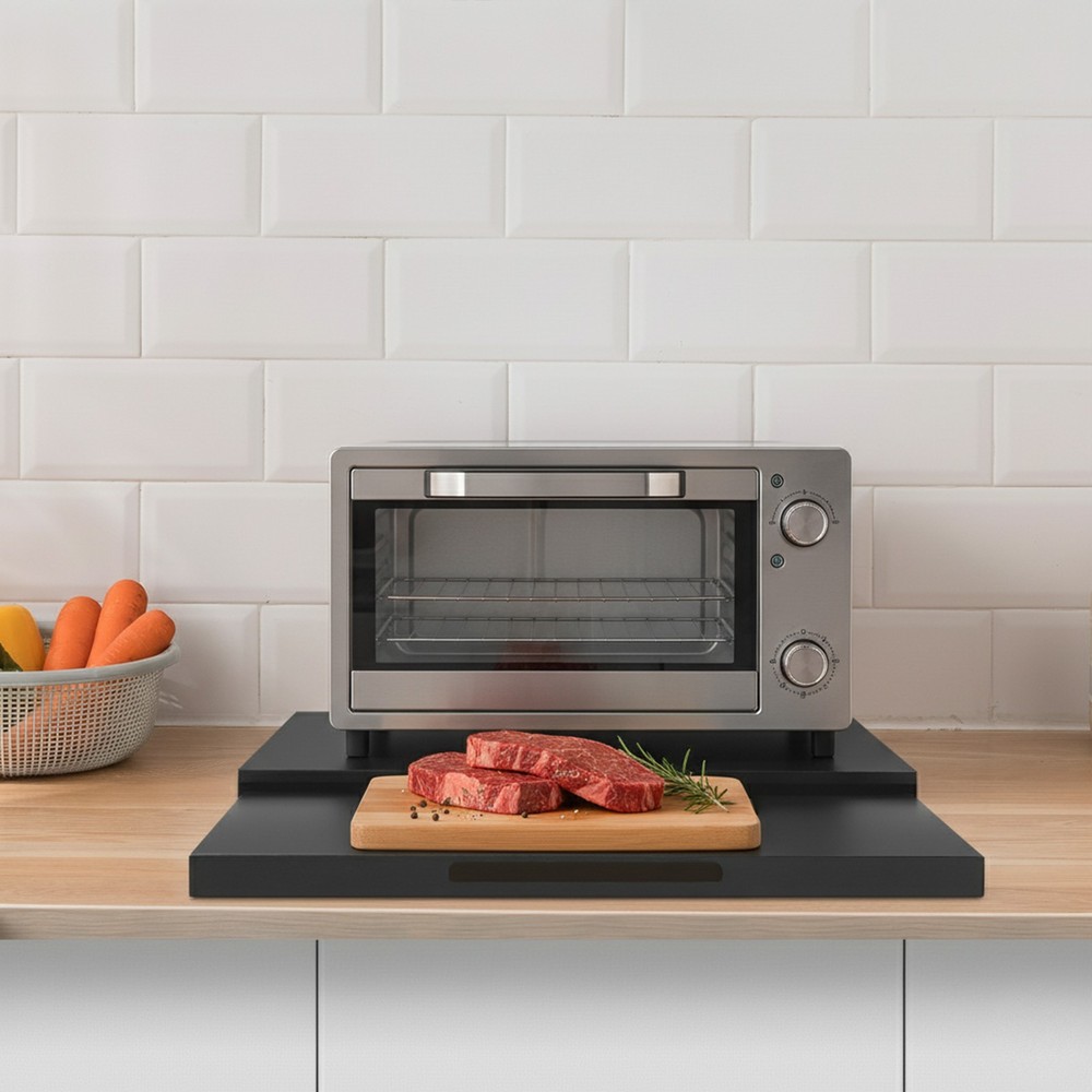 Microwave Stand W/ Pull-out Shelf Countertop Organizer Compact Microwaves Stand