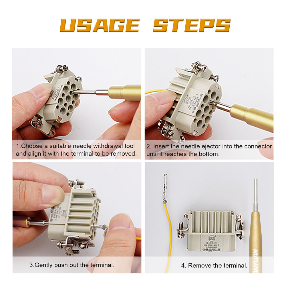 Extractor Tool Solid Contact Extraction Tools Removal TE/AMP /HARTING D SUB /HAN