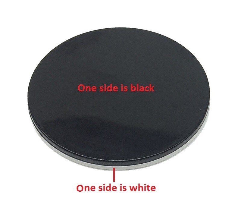 Stereo Microscope White Black Working Board Bottom Working Stage Round Plastic