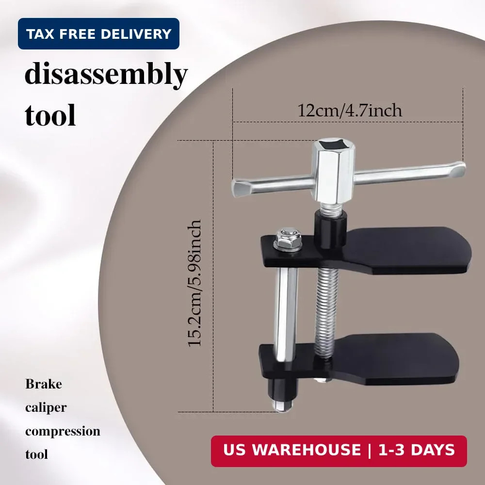 Brake Caliper Compression Tool, Caliper Piston Compressor Tool, Heavy Duty Brake