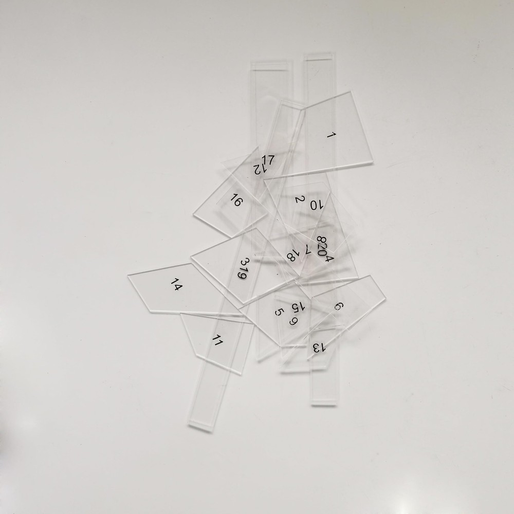 20PCS Acrylic Quilting Template Ruler with Numbered Sections, Clear Patchwork...