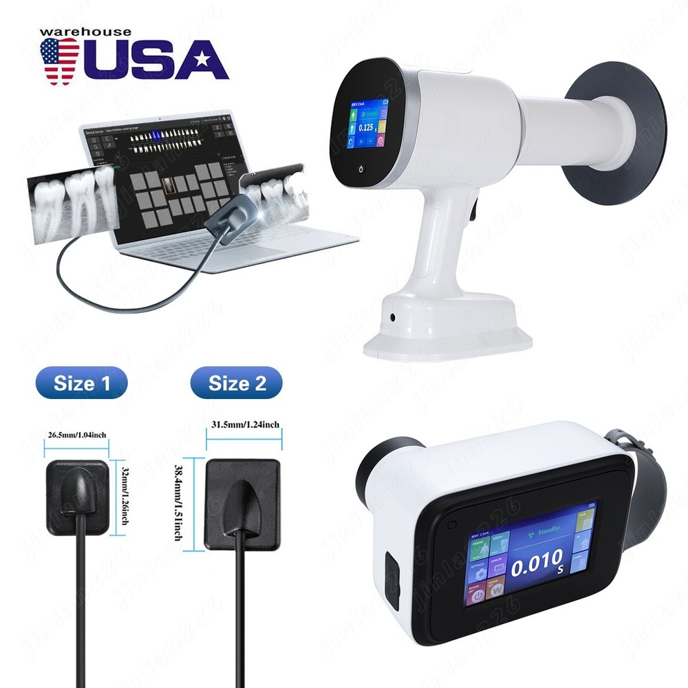 Dental X Mobile Unit Ray Digital Machine w/ Shield / Sensor Size 1/2