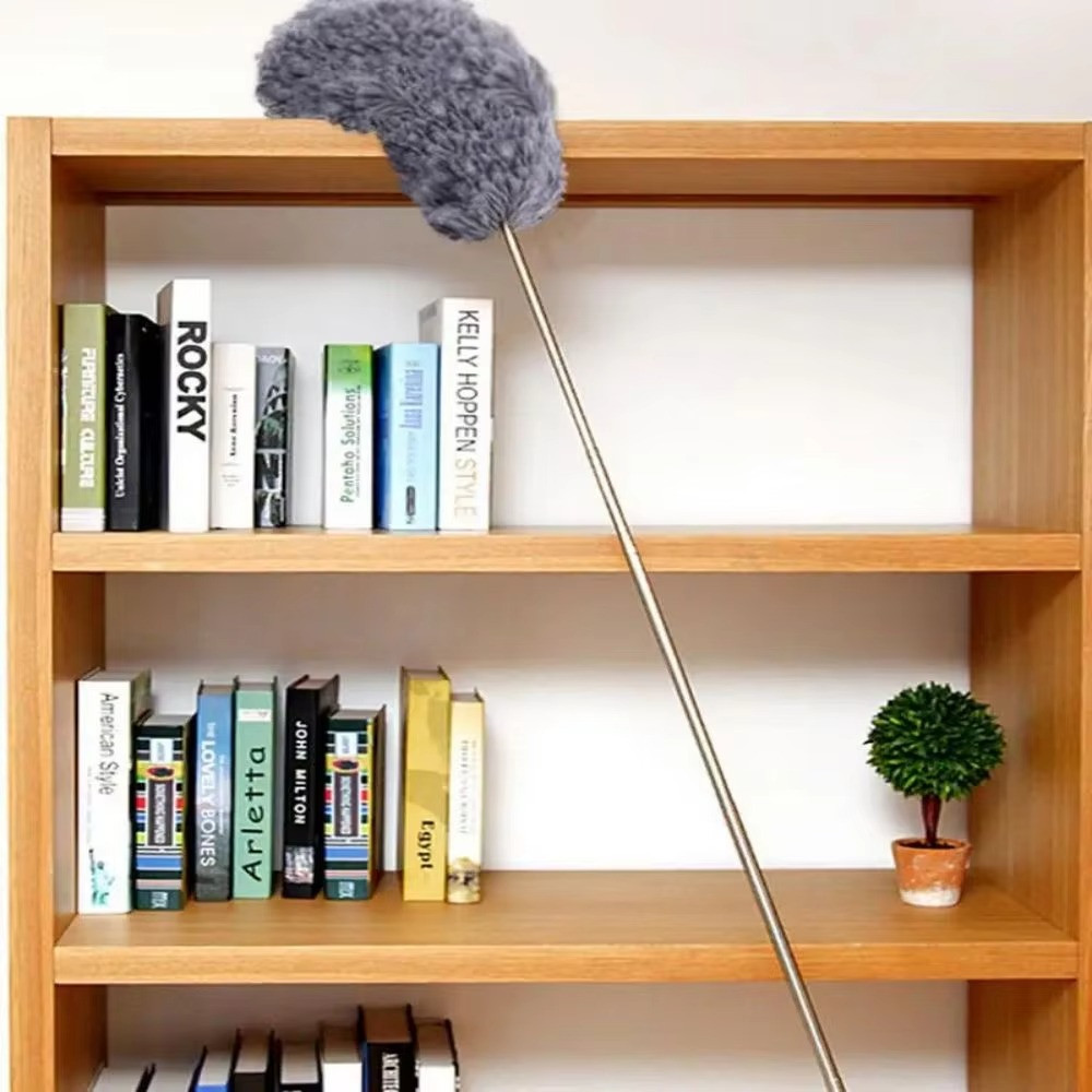 Microfiber & Cobweb Duster Cleaning Brush Ceiling Fan Cleaner Kit 1PCS Gray