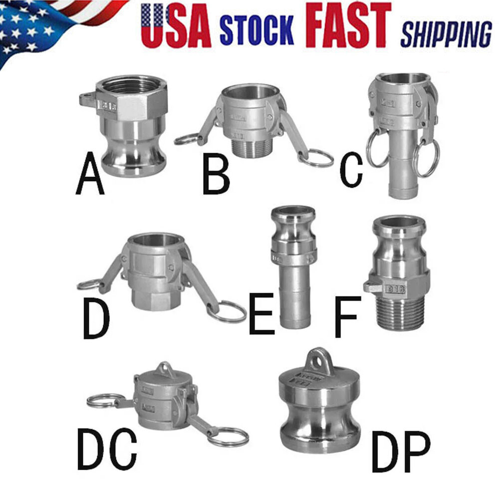 1/2" 3/4" 1" BSP Camlock Fitting Hose Adapter Barb Quick Disconnect NEW