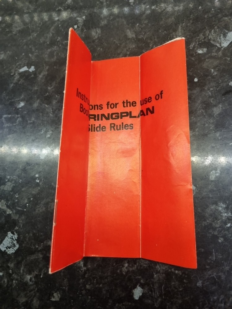 Vintage Boots Ringplan Slide Rule