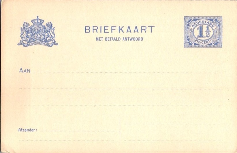 Netherlands Higgins & Gage 49 Unused.