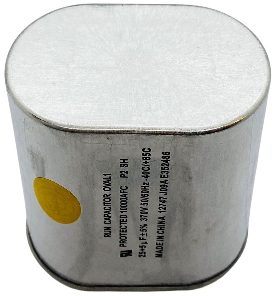 CD25+5X370, Dual Run Capacitor Oval 25 + 5 Mfd. 370 Volt